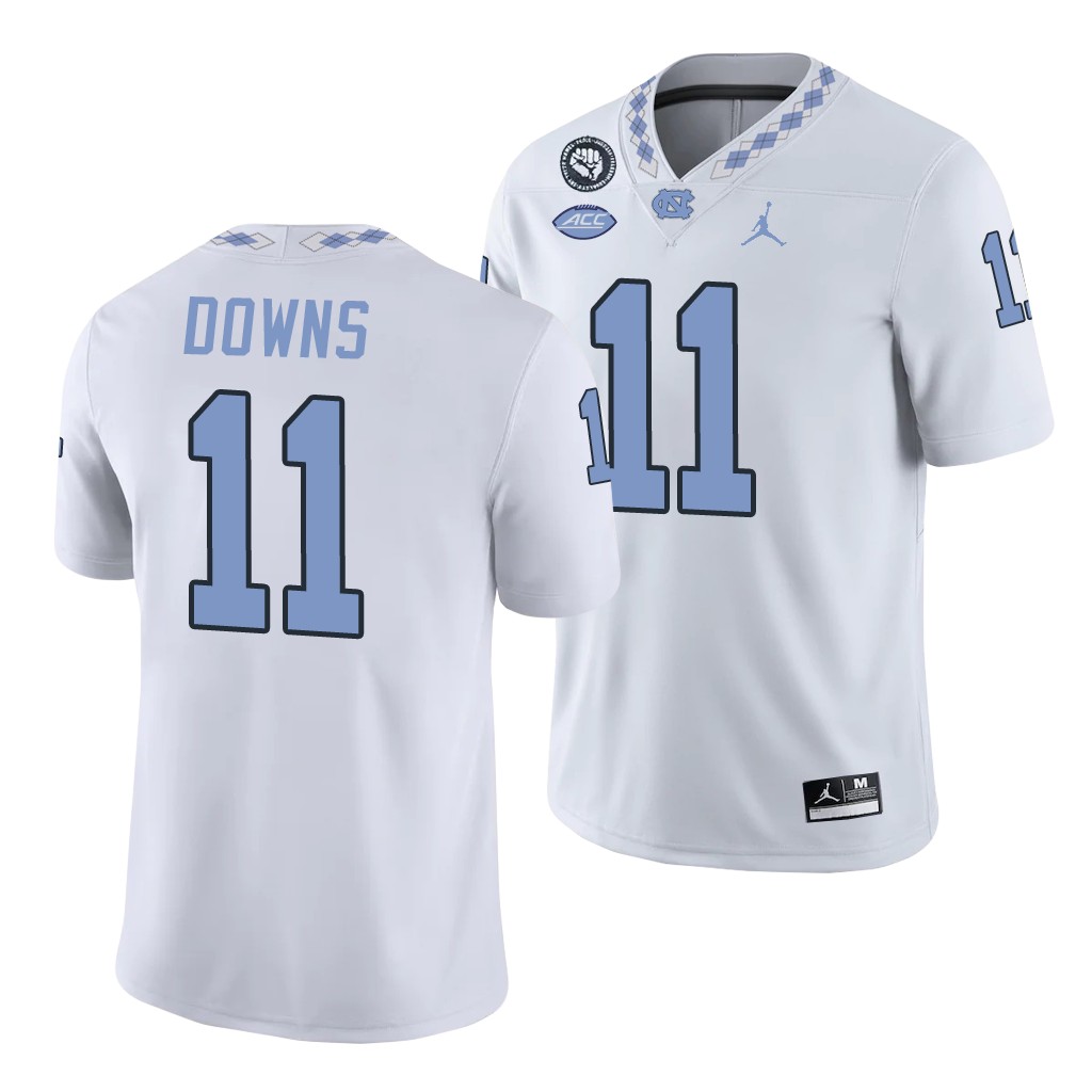 Josh Downs North Carolina Tar Heels Game White 11 Jersey Men