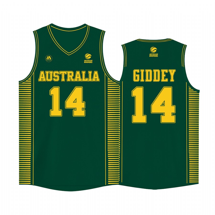 Josh Giddey 2021 NBA Draft OKC Thunder Austria Team Jersey Green