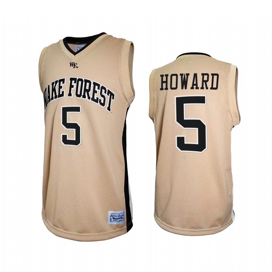 Josh Howard Wake Forest Demon Deacons Gold Jersey Retro