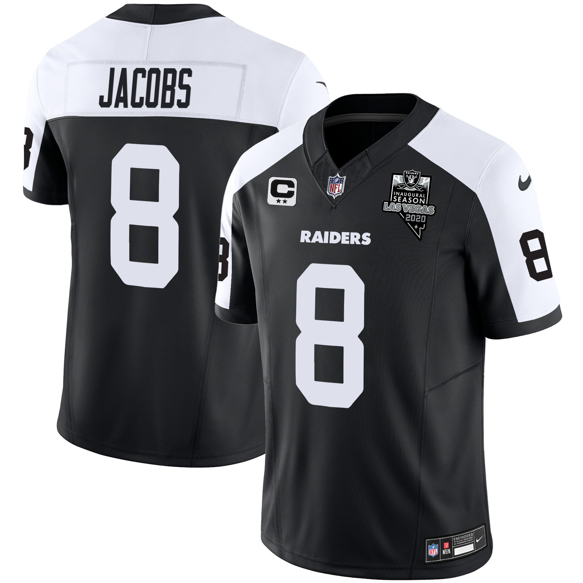Josh Jacobs Men's Las Vegas Raiders Vapor Limited Alternate Jersey - All Stitched 
