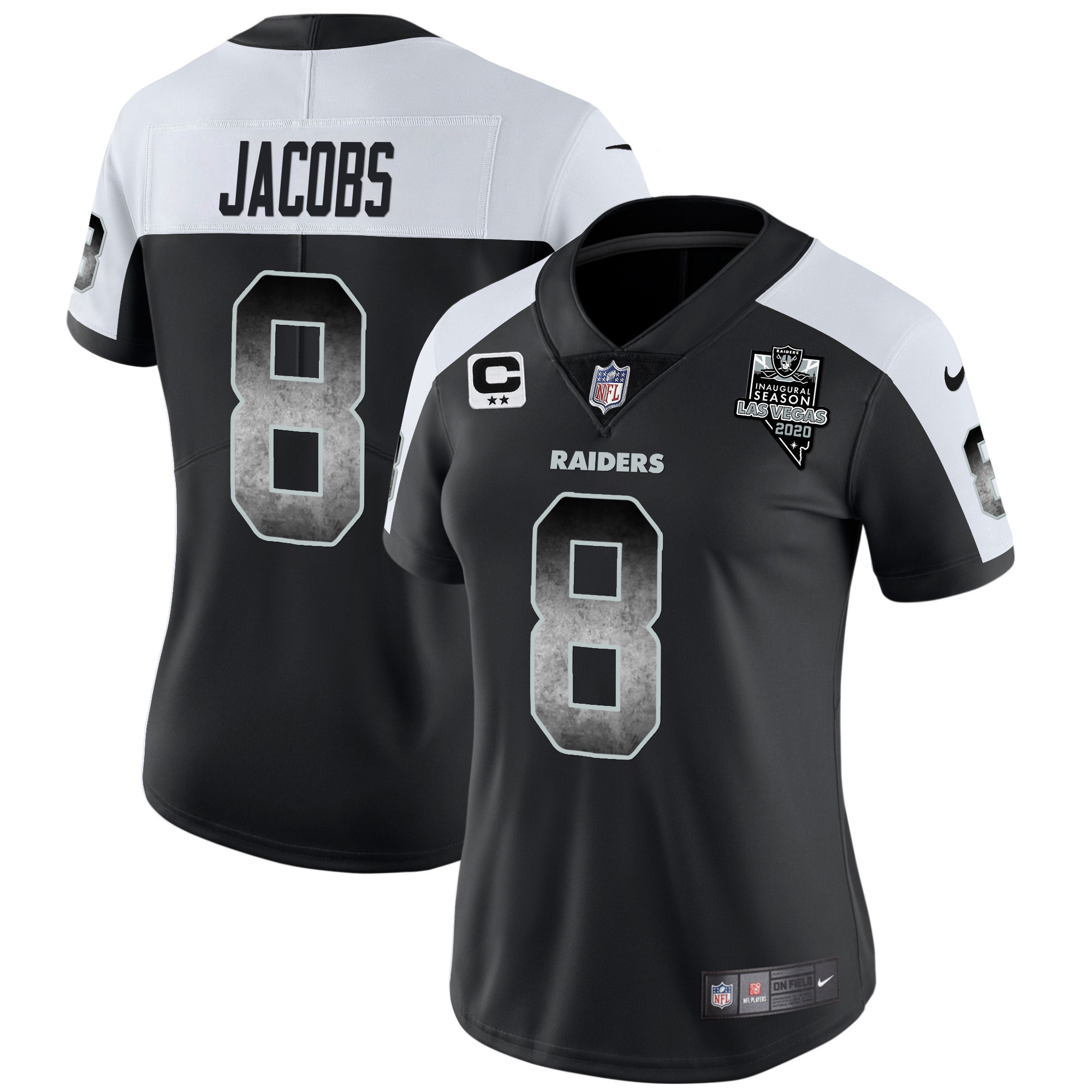 Josh Jacobs Women's Las Vegas Raiders Arch Smoke Vapor Alternate Jersey - All Stitched 