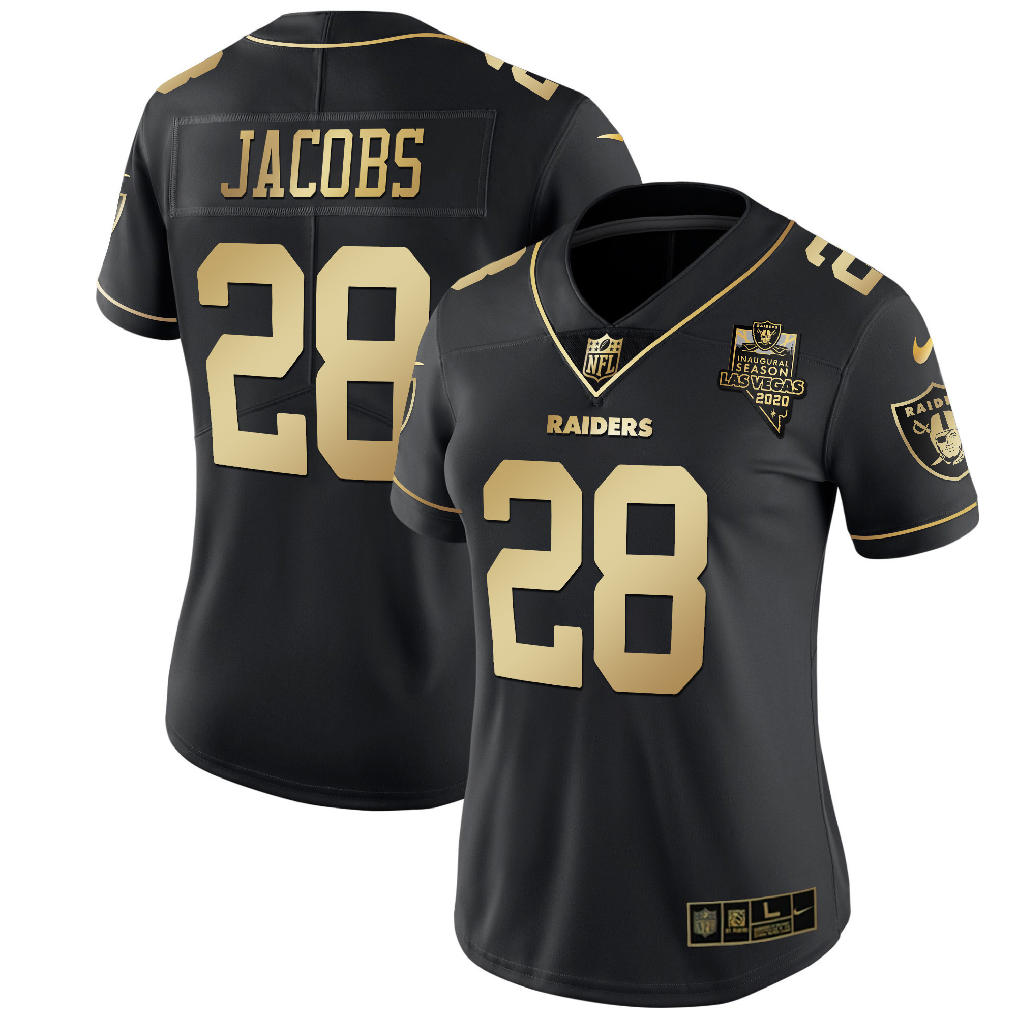 Josh Jacobs Women's Las Vegas Raiders Vapor Gold Gold Limited Jersey - All Stitched 