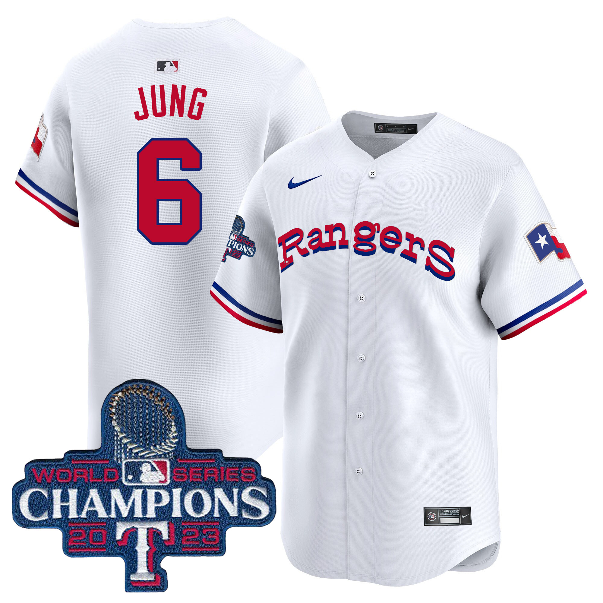 Josh Jung Men's Texas Rangers Throwback 1972 Vapor Premier Limited White Jersey - All Stitched