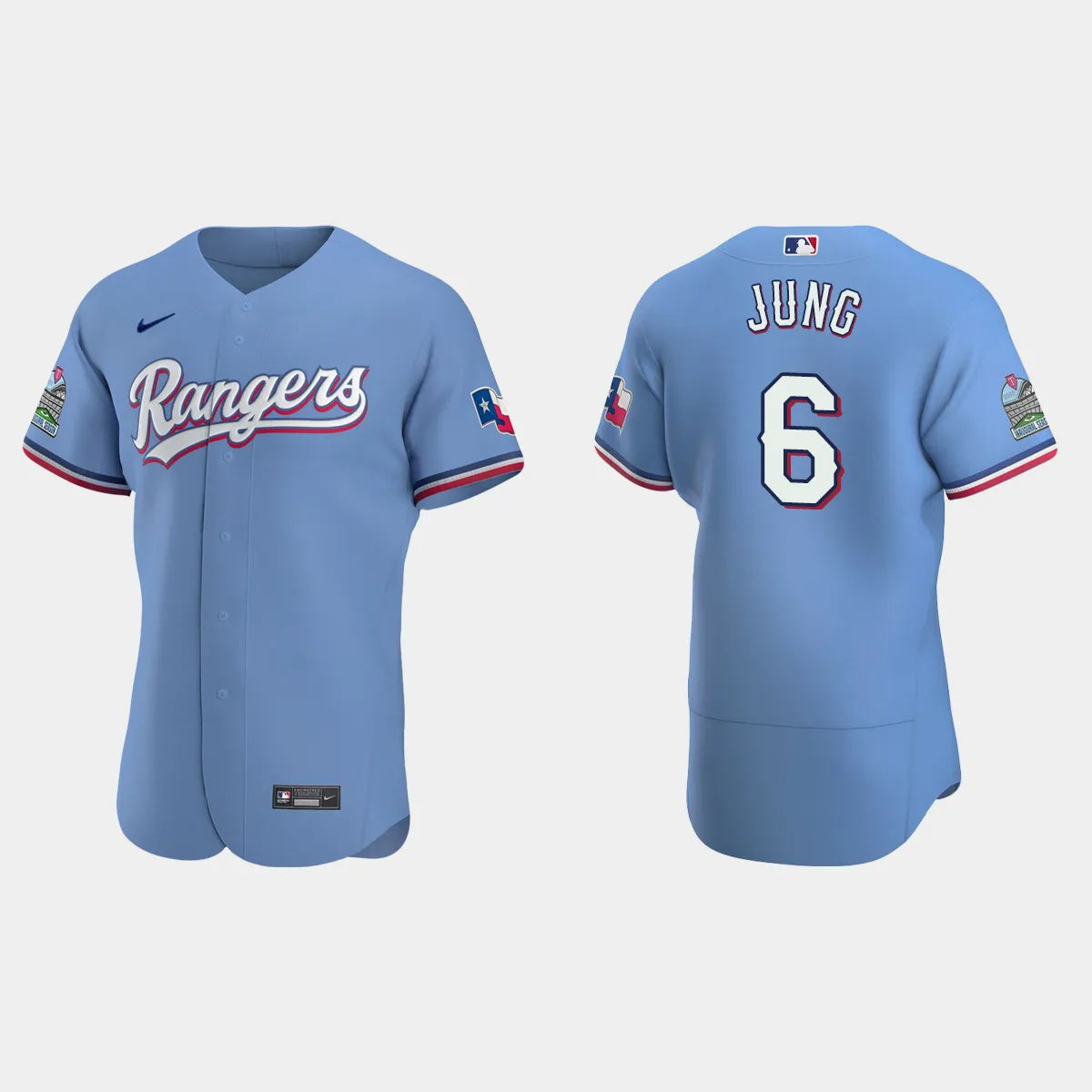 Josh Jung Texas Rangers Alternate Jersey - Light Blue