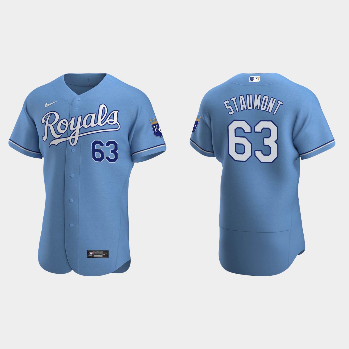 Josh Staumont #63 Kansas City Royals Alternate Jersey - Light Blue