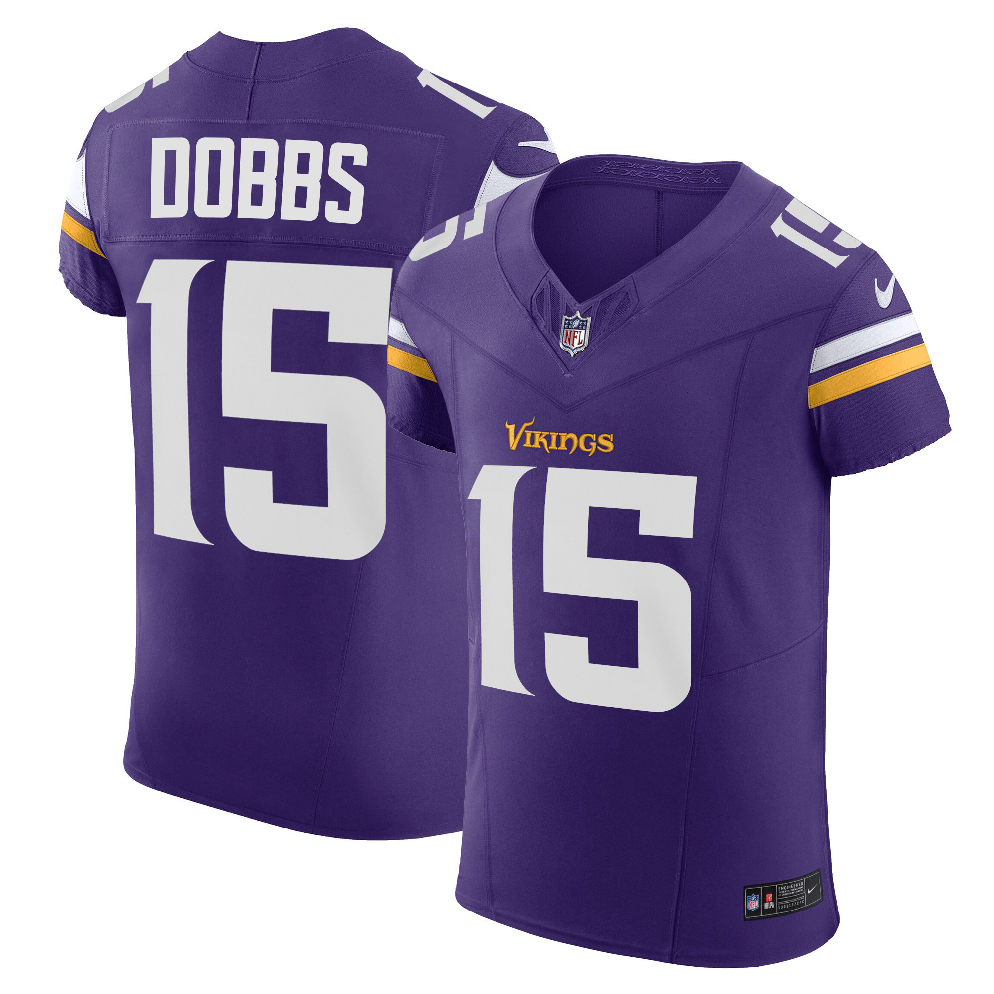 Joshua Dobbs Men's Minnesota Vikings Vapor Elite Purple Jersey - All Stitched