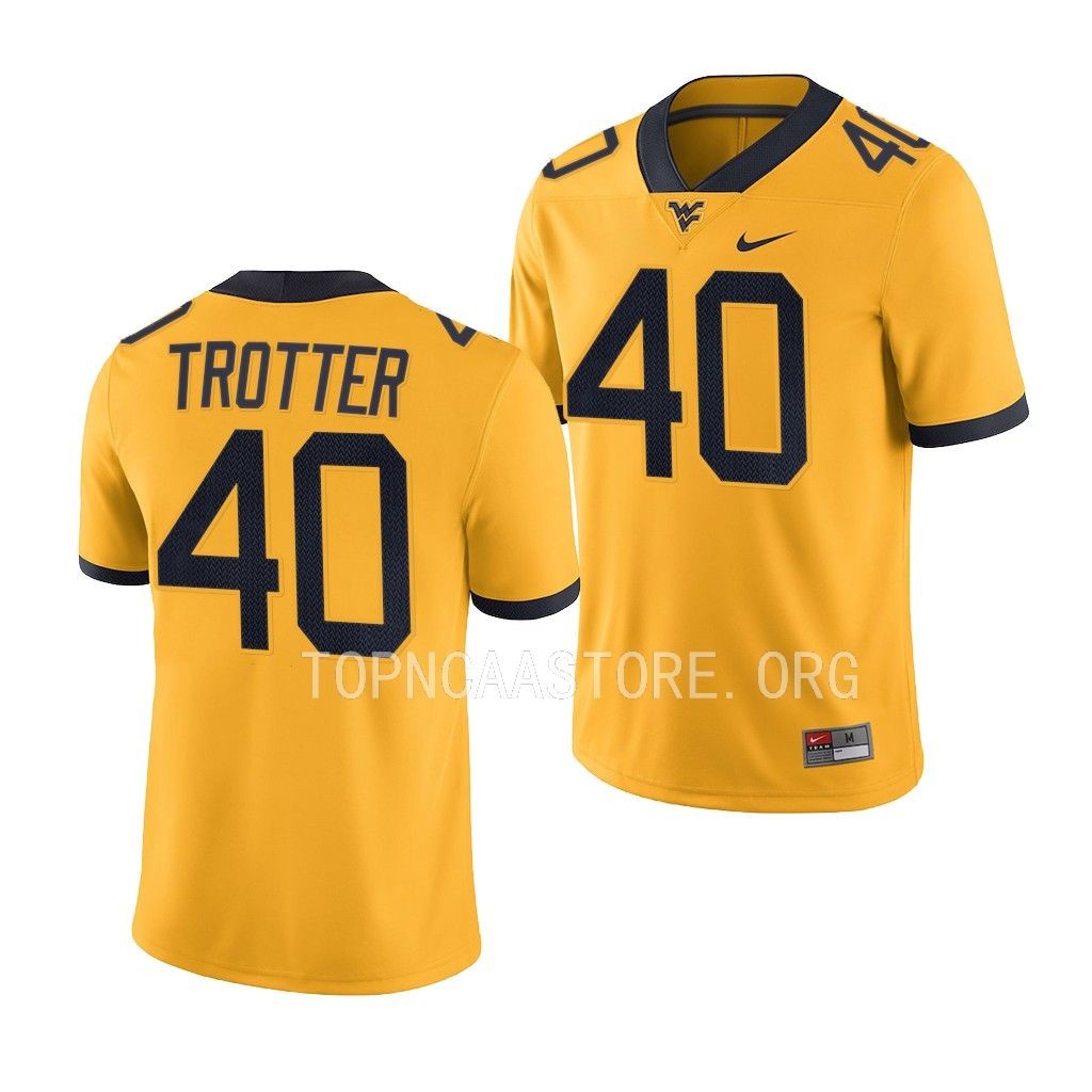 Josiah Trotter West Virginia Mountaineers Alternate Game #40 Jersey Men's Gold Uniform