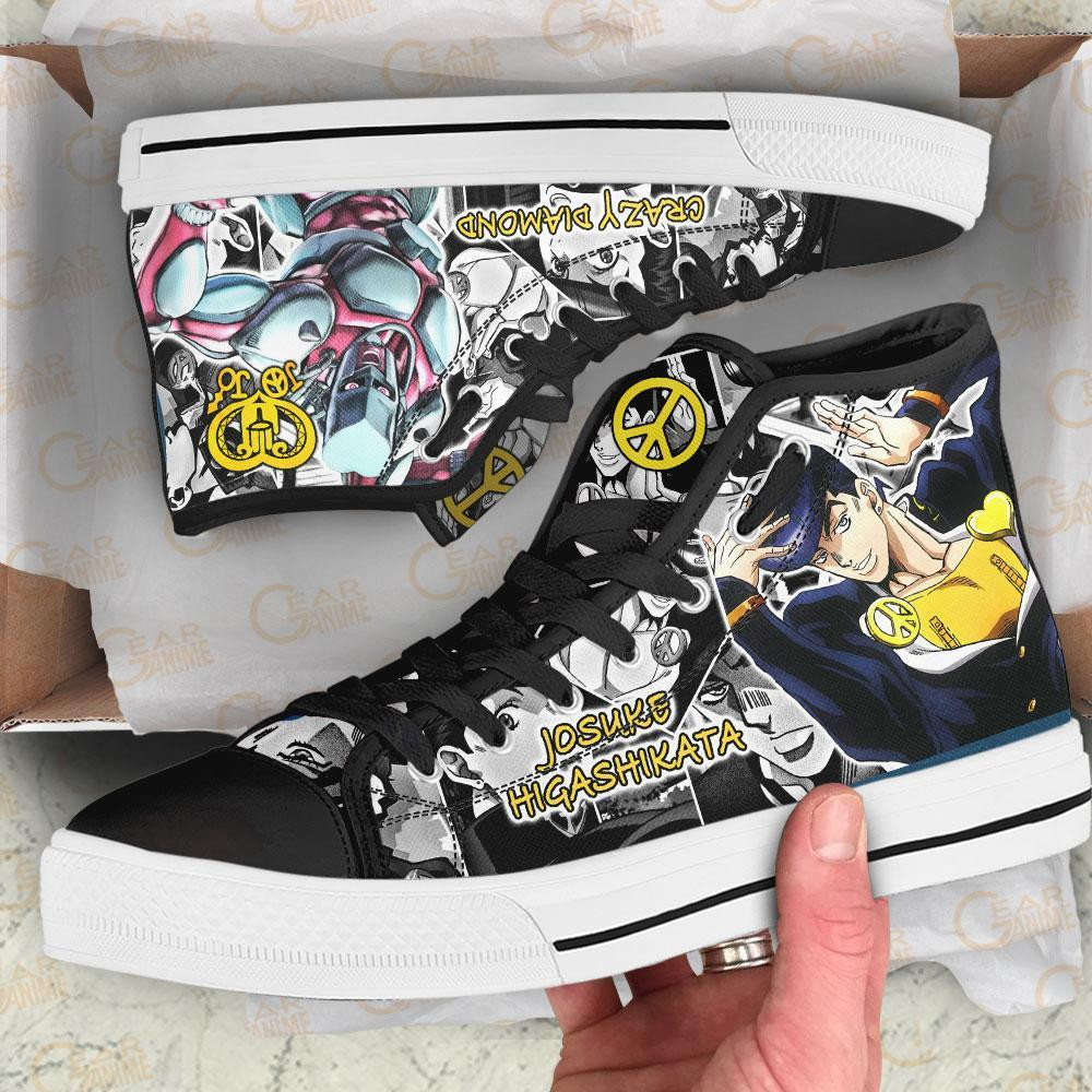 Josuke Higashikata High Top Shoes Custom Manga Anime Jojo’s Birraze Adventure Sneakers
