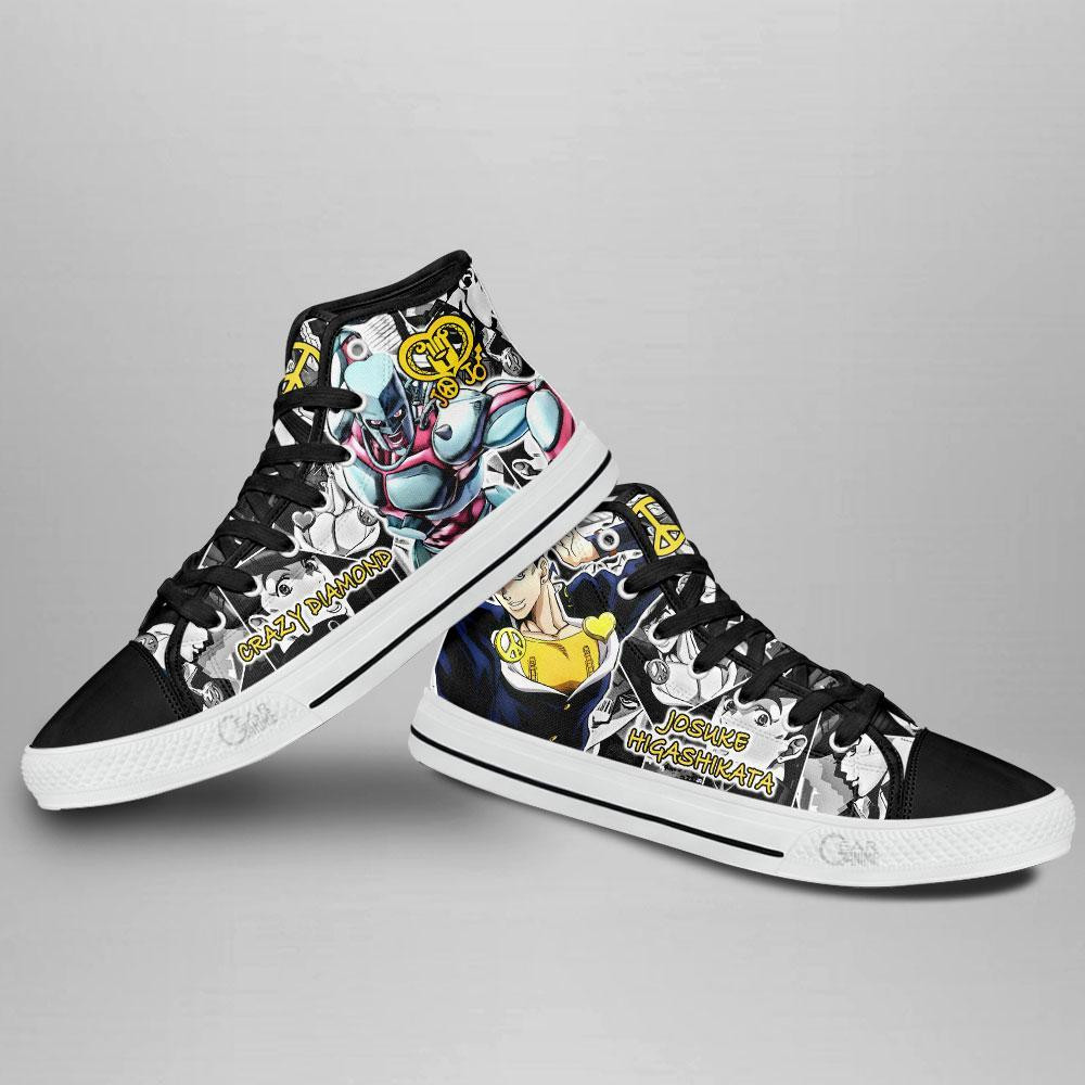 Josuke Higashikata High Top Shoes Custom Manga Anime Jojo’s Birraze Adventure Sneakers