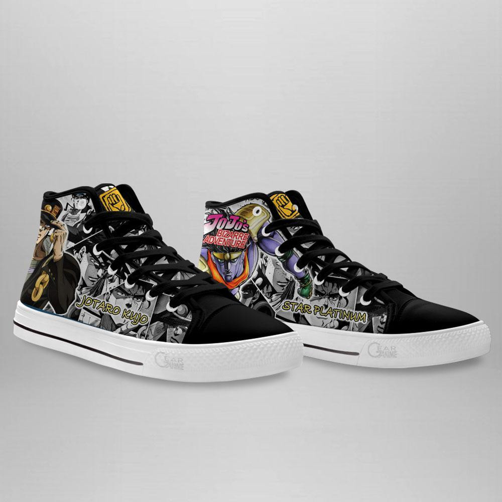 Jotaro Kujo High Top Shoes Custom Manga Anime Jojo’s Birraze Adventure Sneakers