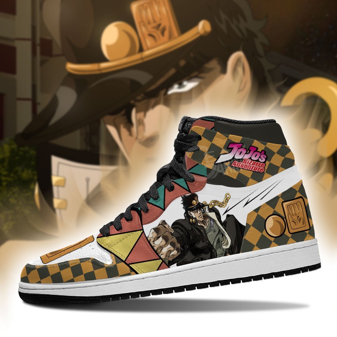 Jotaro Kujo JD1s Sneakers JoJo’s Bizarre Adventure Anime Shoes, Air Jordan Hightop