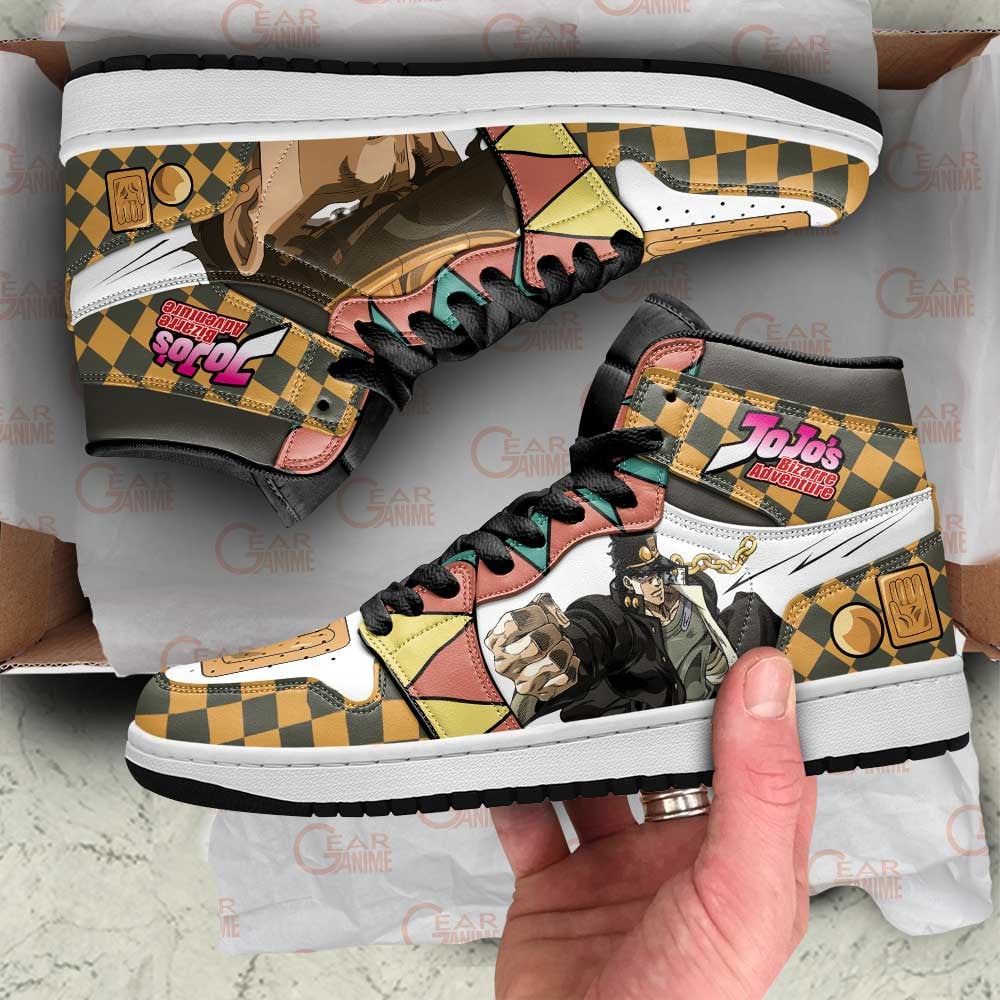 Jotaro Kujo JD1s Sneakers JoJo’s Bizarre Adventure Anime Shoes, Air Jordan Hightop
