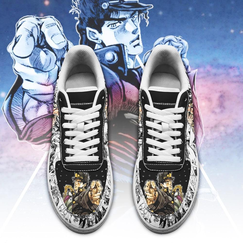 Jotaro Kujo Sneakers Manga Style JoJo’s Anime Shoes Fan Gift