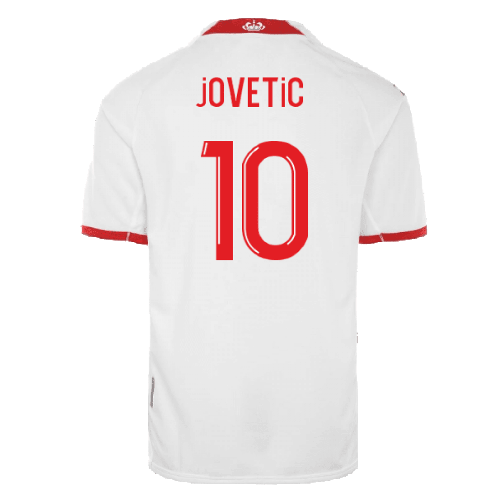 Jovetic 10 AS Monaco 2022/23 Home Player Soccer Jersey – White