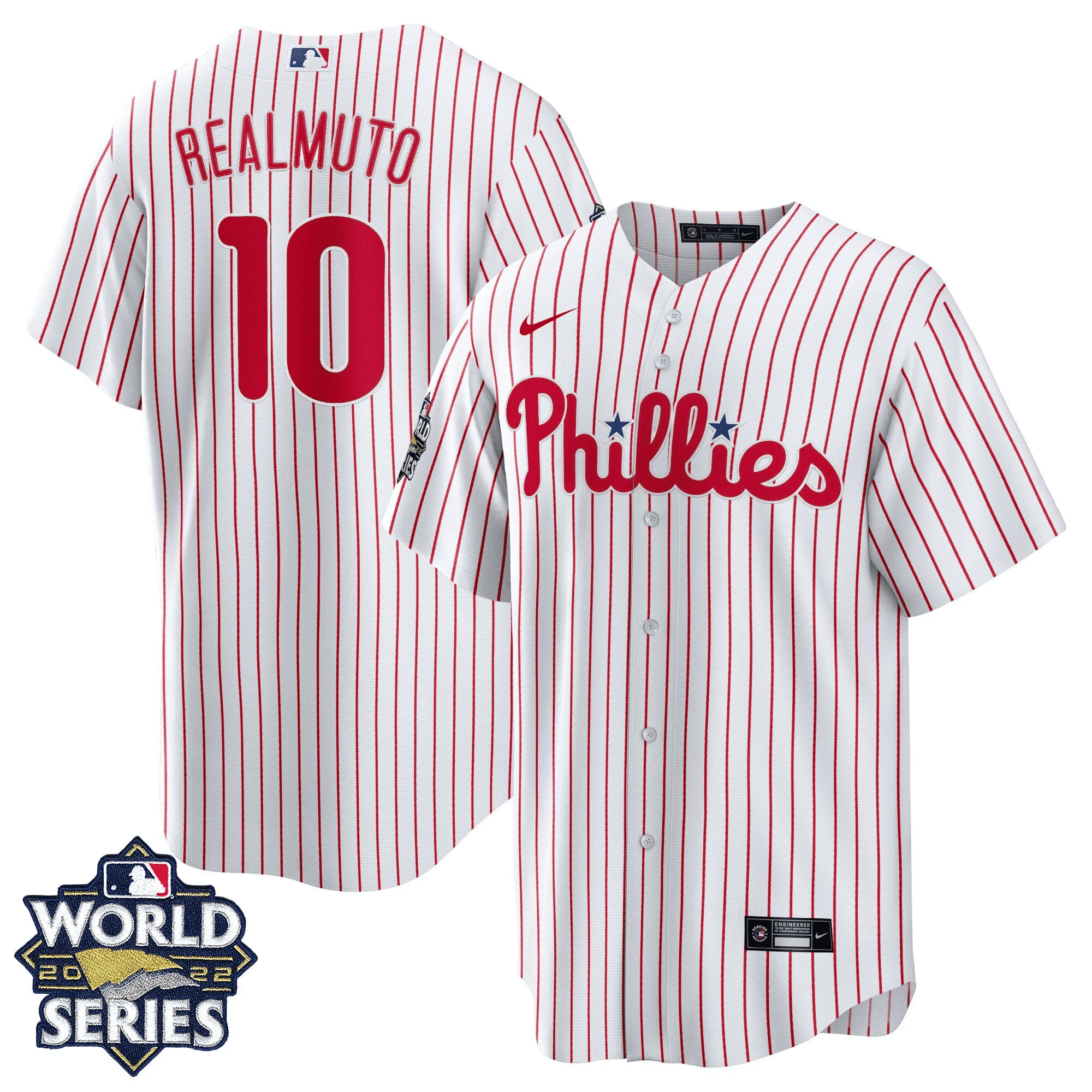 JT Realmuto Youth's Philadelphia Phillies Gold 2022 World Series Cool Home Jersey - All Stitched
