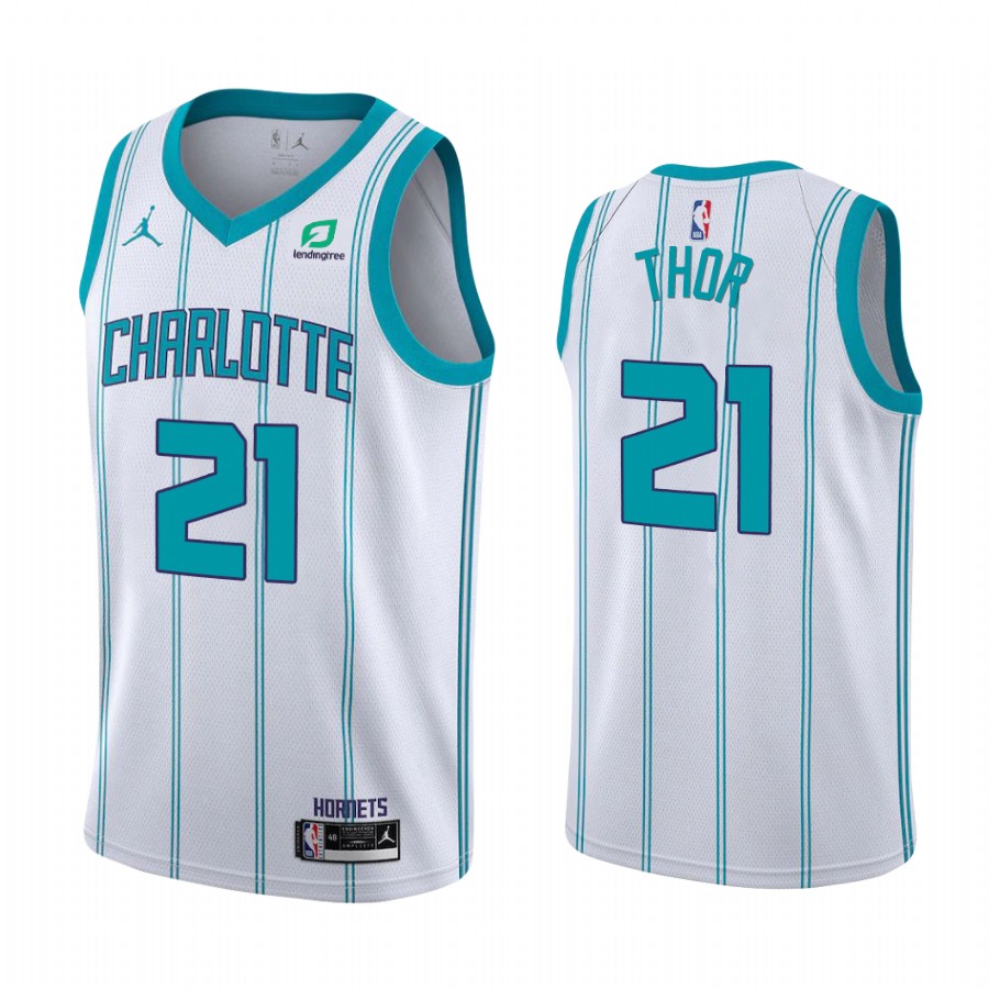 JT Thor 2021 NBA Draft Charlotte Hornets Classic Edition Jersey White