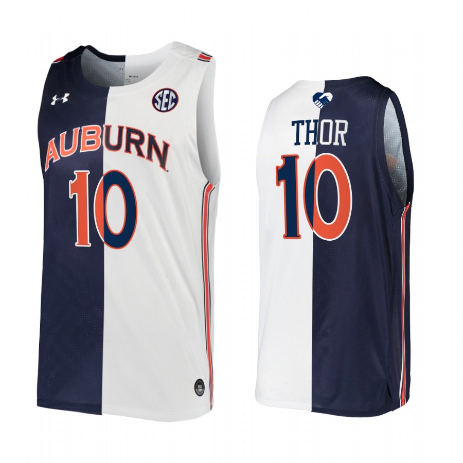 JT Thor Auburn Tigers Navy White Jersey Split Edition Alumni