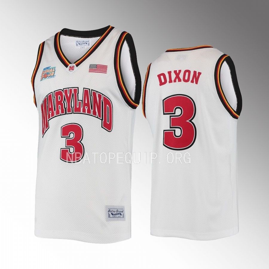 Juan Dixon Maryland Terrapins White Jersey Classic Commemorative 2002 Final 4