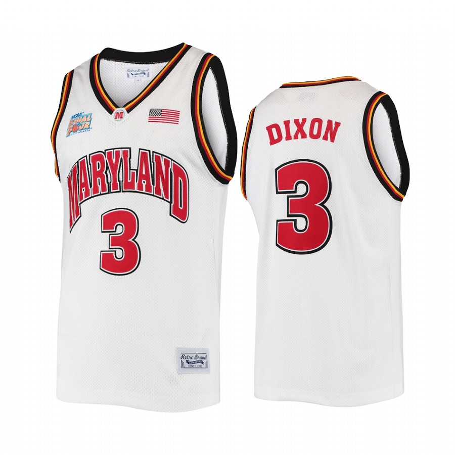 Juan Dixon Maryland Terrapins White Jersey Commemorative NCAA Classic