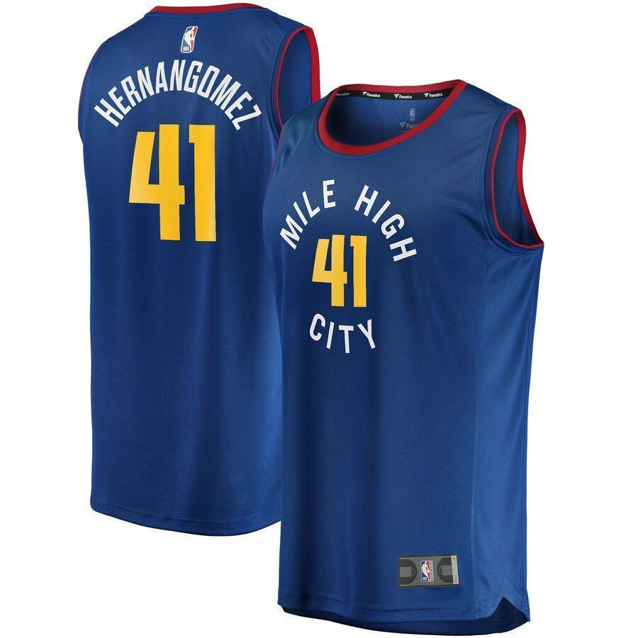 Juan Hernangomez Denver Nuggets Fast Break Player Jersey – Statement Edition – Blue
