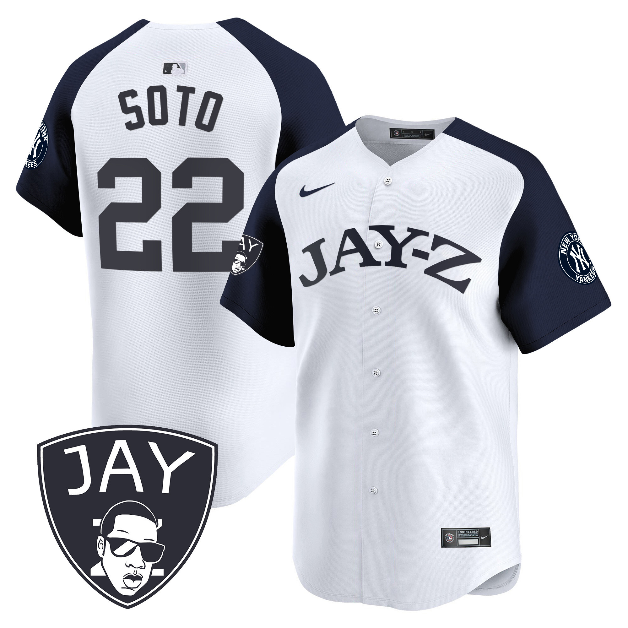 Juan Soto Men's New York Yankees Jay-Z Vapor Premier Limited White Alternate Jersey - All Stitched