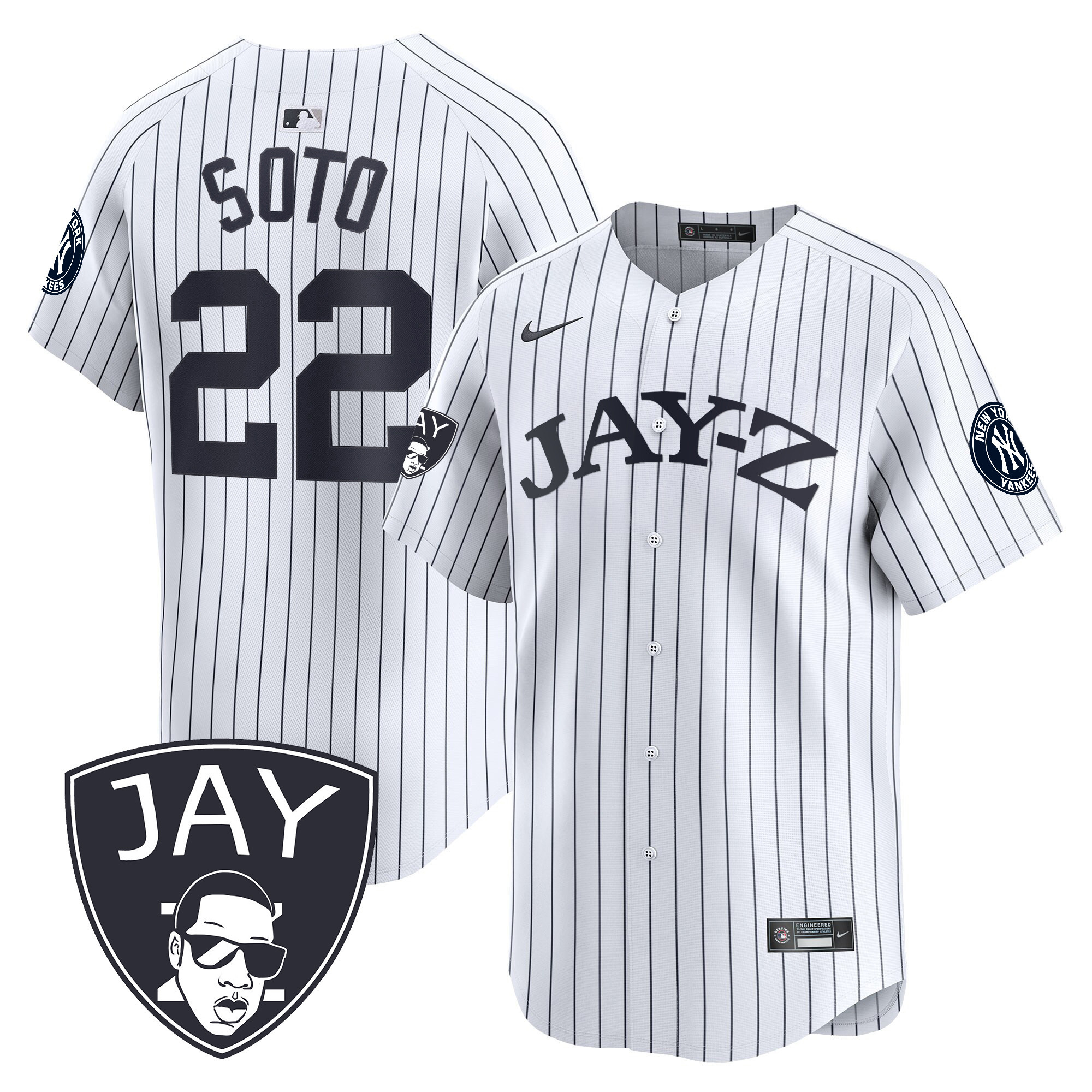 Juan Soto Men's New York Yankees Jay-Z Vapor Premier Limited White Jersey - All Stitched