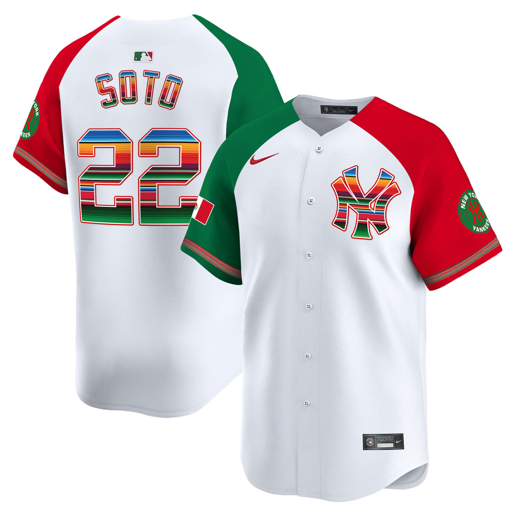 Juan Soto Men's New York Yankees Mexico Vapor Premier Limited Alternate Jersey - All Stitched