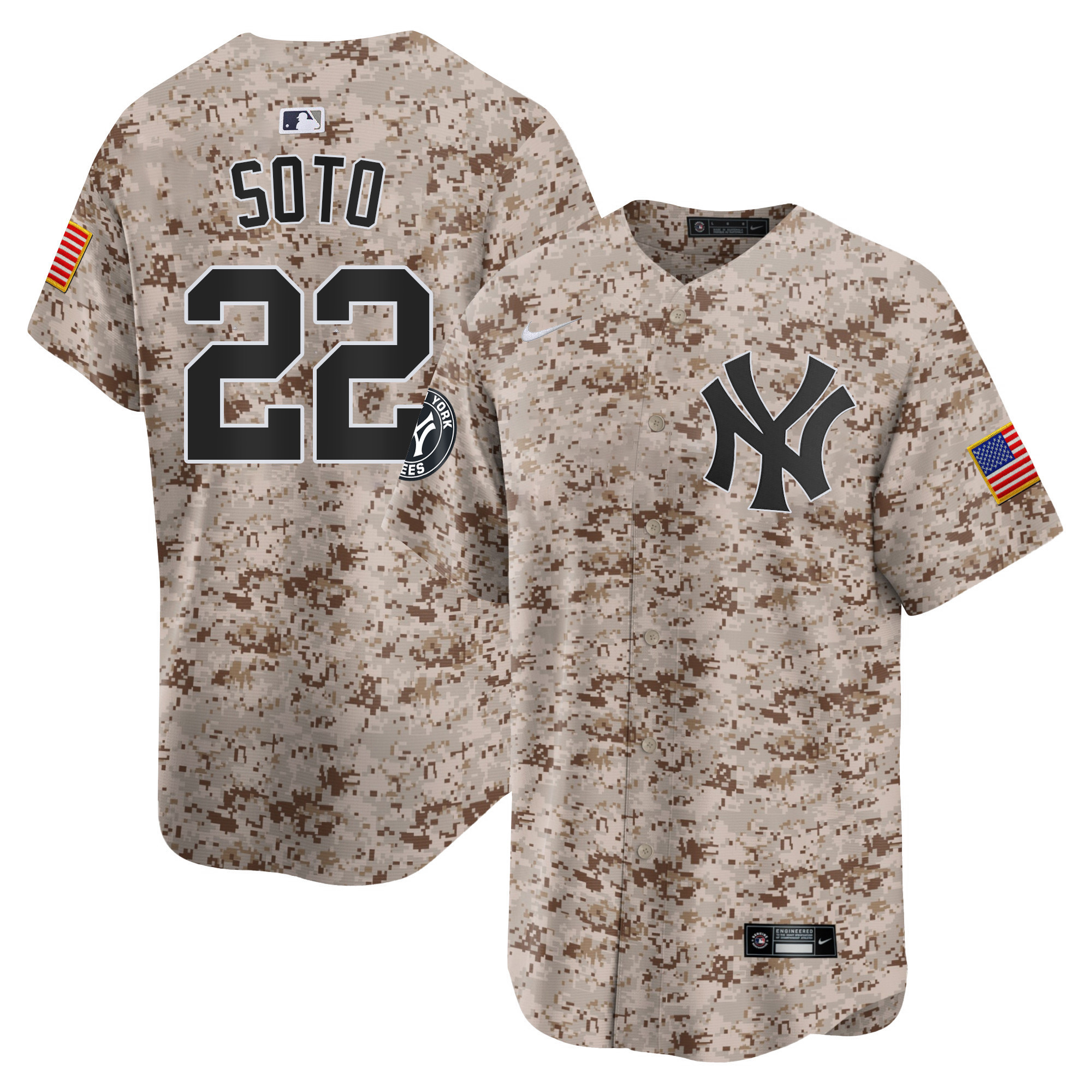 Juan Soto Men's New York Yankees USMC Alternate Vapor Premier Limited Desert Jersey - All Stitched