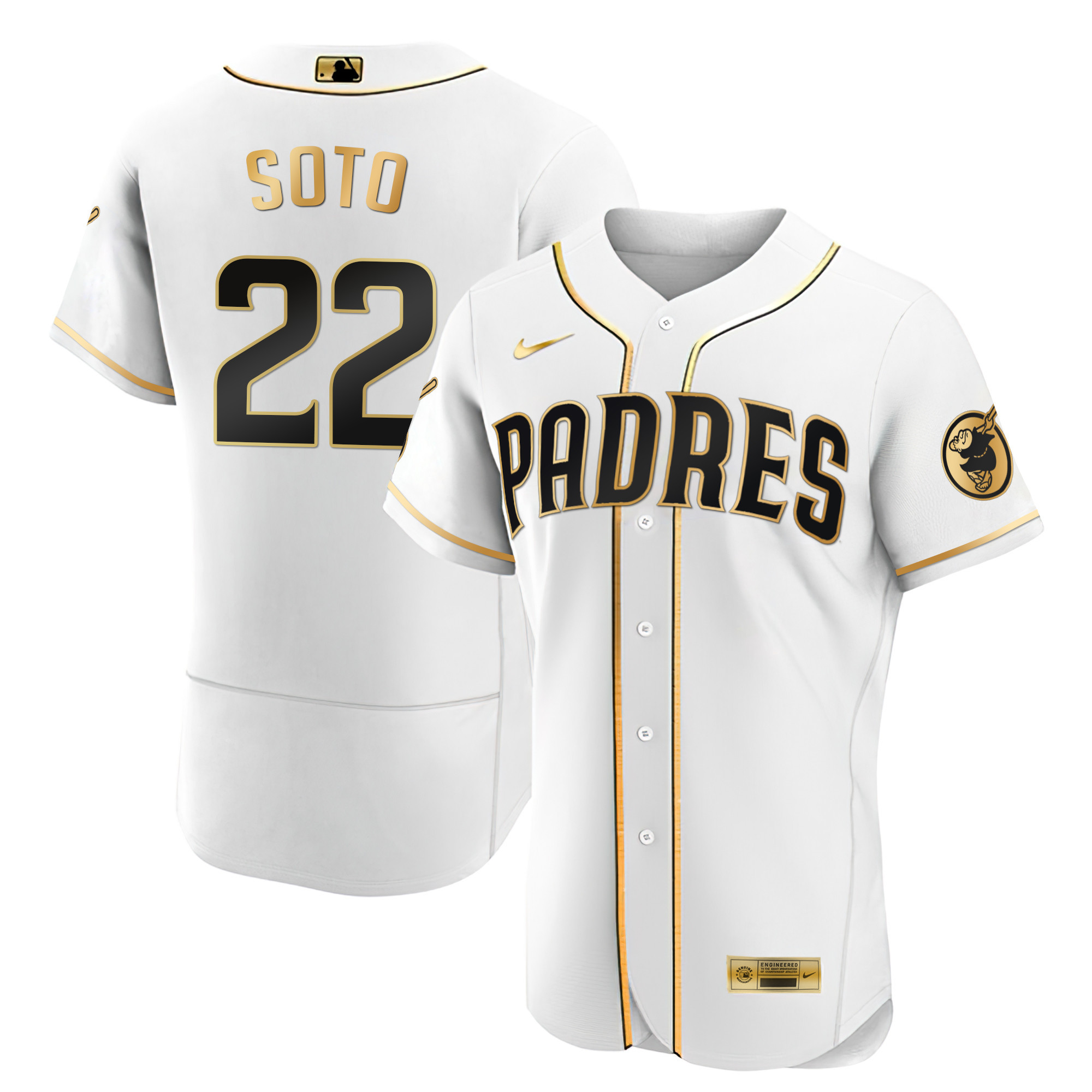 Juan Soto Men's San Diego Padres Black Limited & Gold Flex White Gold Jersey - All Stitched