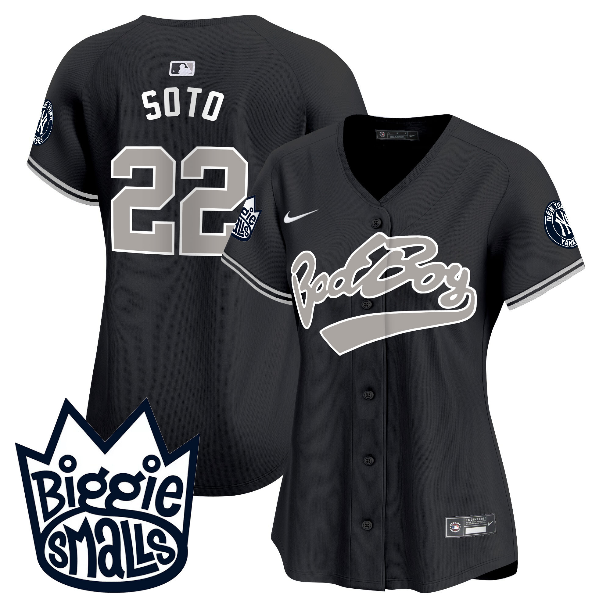 Juan Soto Women's New York Yankees Biggie Smalls Vapor Premier Limited Black Jersey - All Stitched