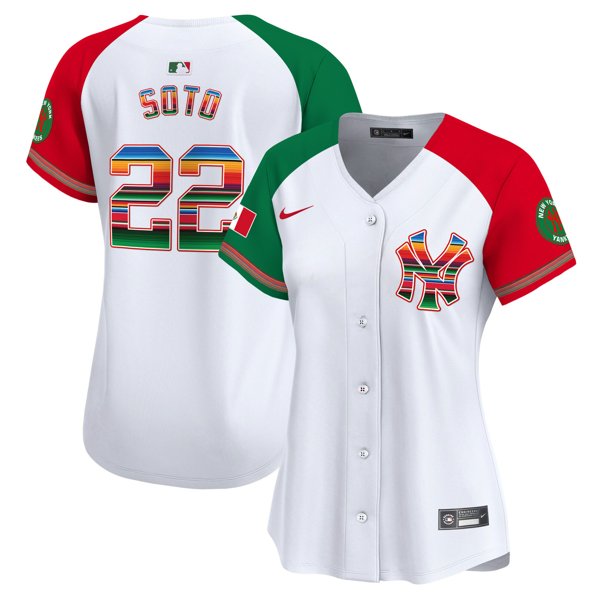 Juan Soto Women's New York Yankees Mexico Vapor Premier Limited Alternate Jersey - All Stitched