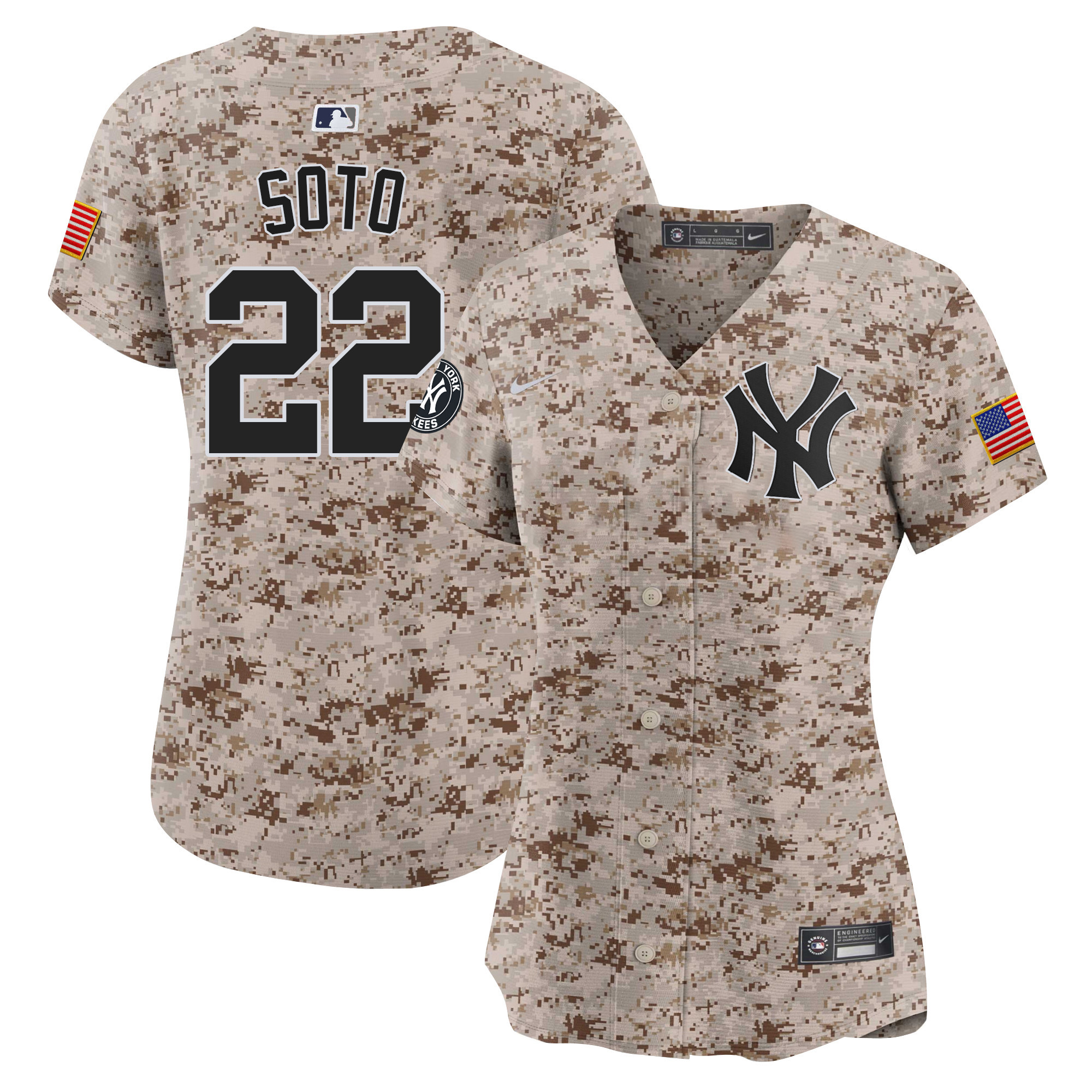 Juan Soto Women's New York Yankees USMC Alternate Vapor Premier Limited Desert Jersey - All Stitched
