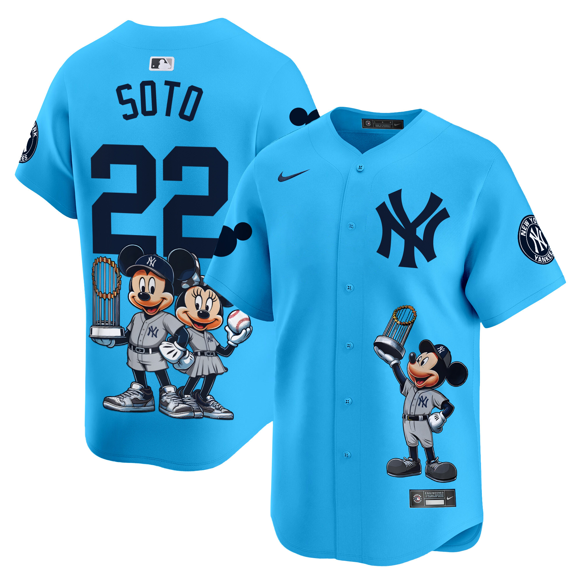 Juan SotoUnisex New York Yankees Mickey Vapor Premier Limited Light Blue Jersey - Printed