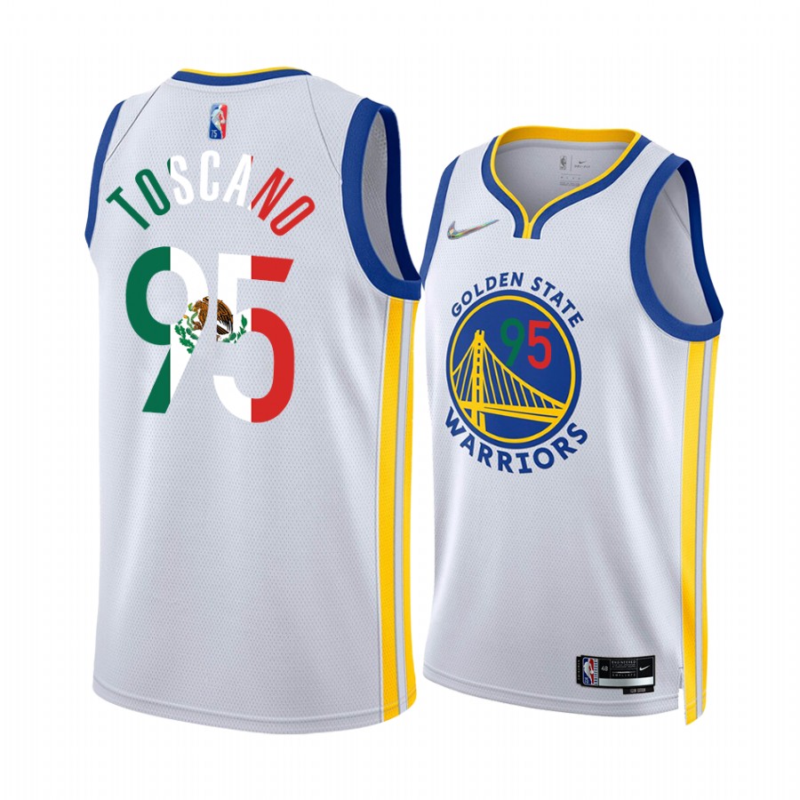 Juan Toscano-Anderson #95 Special Mexico Edition Warriors Jersey White 2022 Slam Dunk Uniform