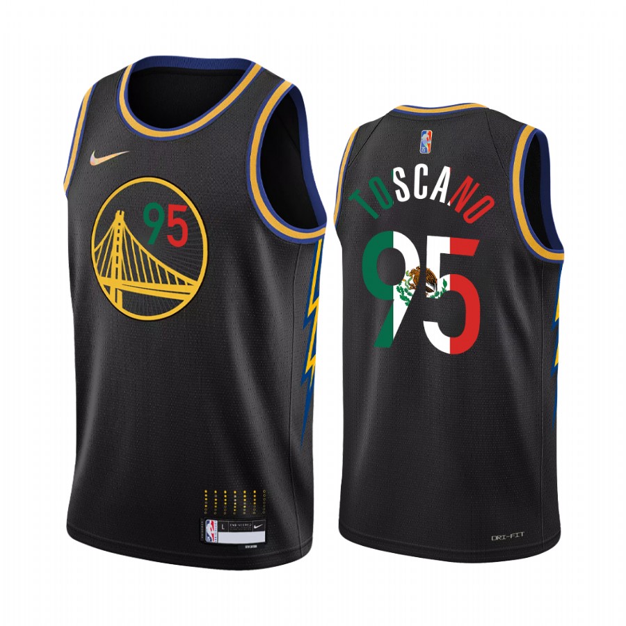 Juan Toscano-Anderson Mexico Edition Warriors Special #95 Jersey Black 2022 Slam Dunk Uniform