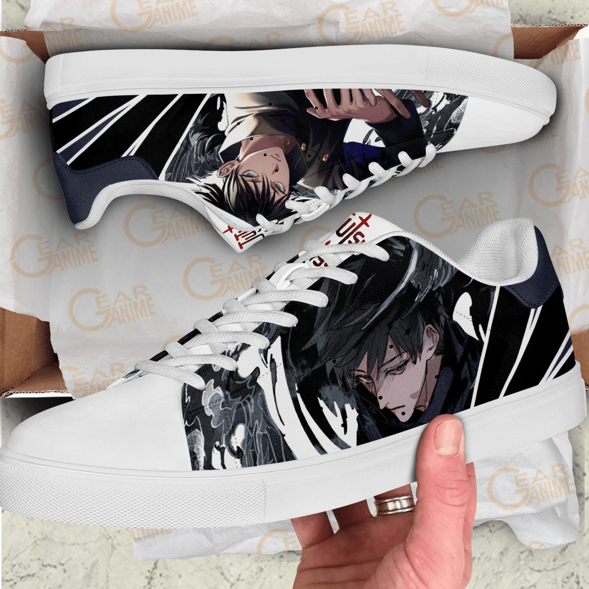 Jujutsu Kaisen Fushiguro Megumi Skate Shoes Custom Anime Shoes