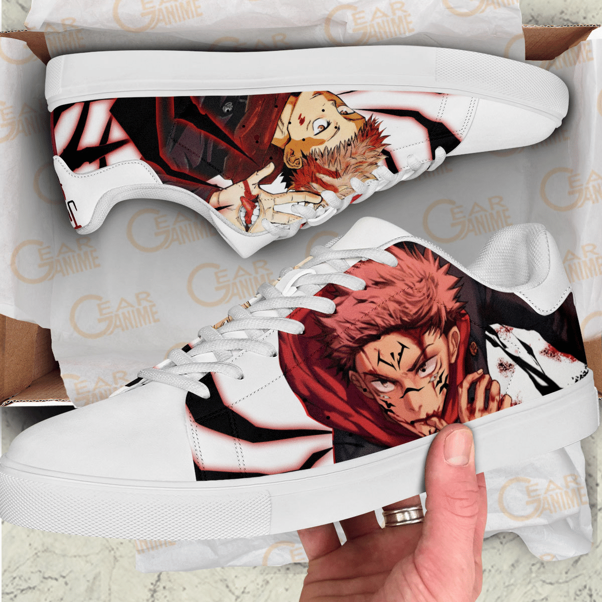 Jujutsu Kaisen Itadori Yuuji Skate Shoes Custom Anime Shoes