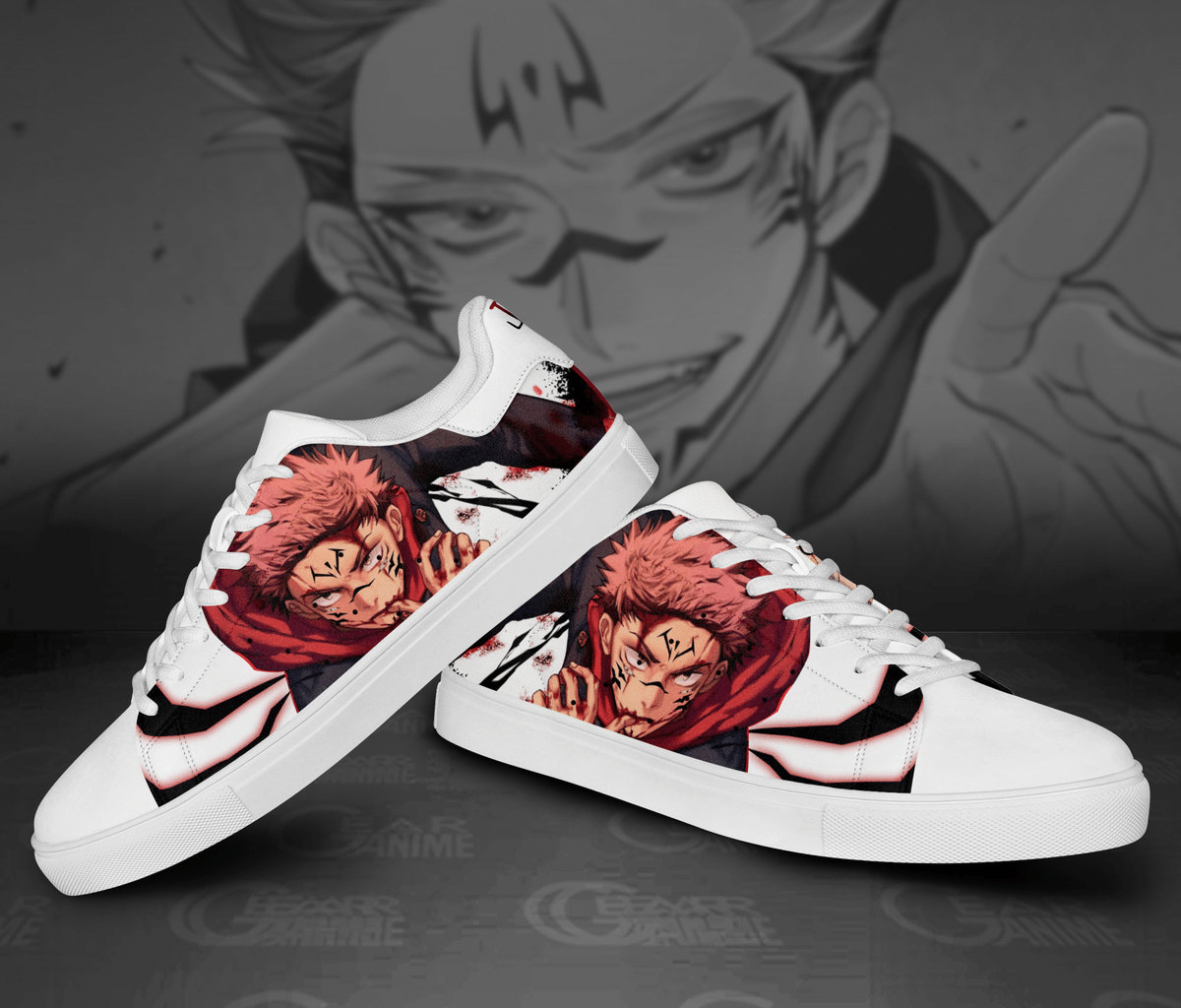 Jujutsu Kaisen Itadori Yuuji Skate Shoes Custom Anime Shoes