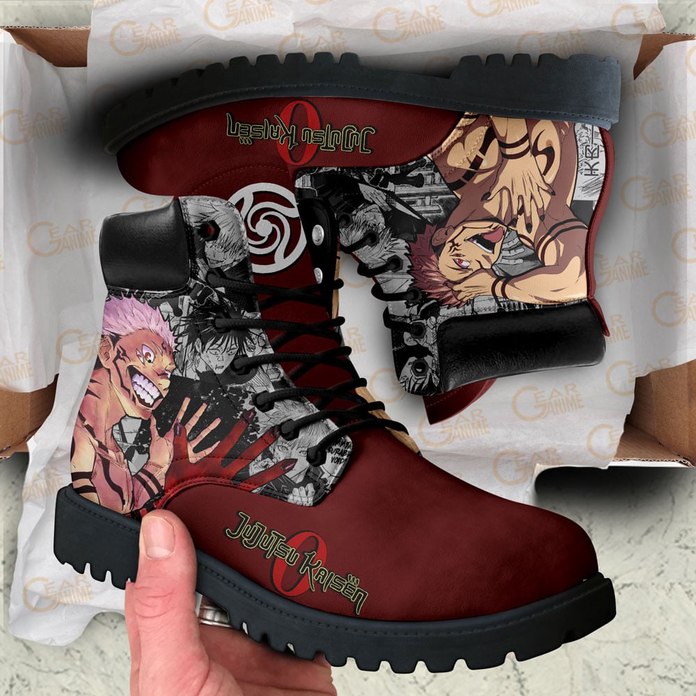 Jujutsu Kaisen Sukuna Ryoumen Boots Anime Custom Shoes