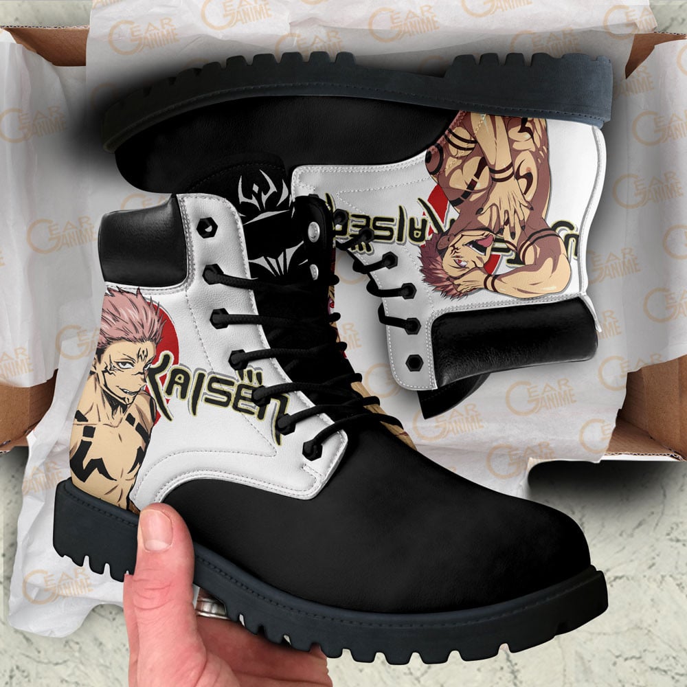 Jujutsu Kaisen Sukuna Ryoumen Boots Anime Custom Shoes