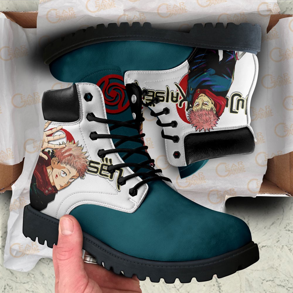 Jujutsu Kaisen Yuji Itadori Boots Anime Custom Shoes