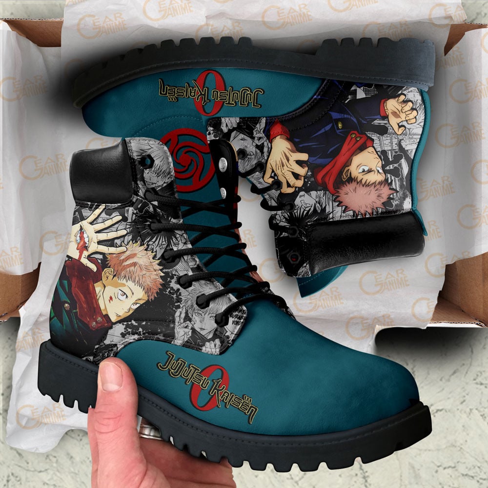Jujutsu Kaisen Yuji Itadori Boots Anime Custom Shoes