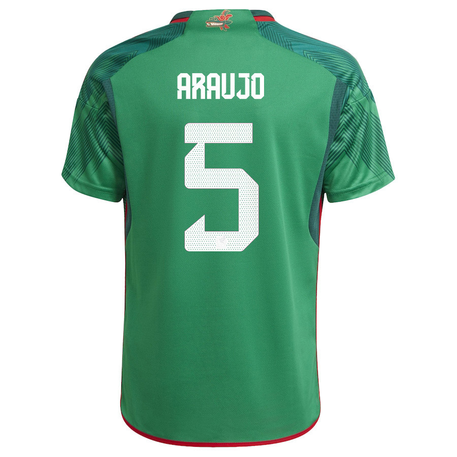 Julian Araujo 5 Mexico National Team FIFA World Cup Qatar 2022 Home Men Soccer Jersey With Patch Julian Araujo 5 Mexico National Team FIFA World Cup Qatar 2022 Home Men Soccer Jersey With Patch