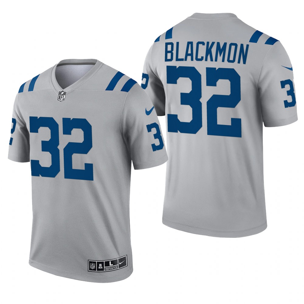 Julian Blackmon Indianapolis Colts Gray Jersey Inverted Legend - Men's