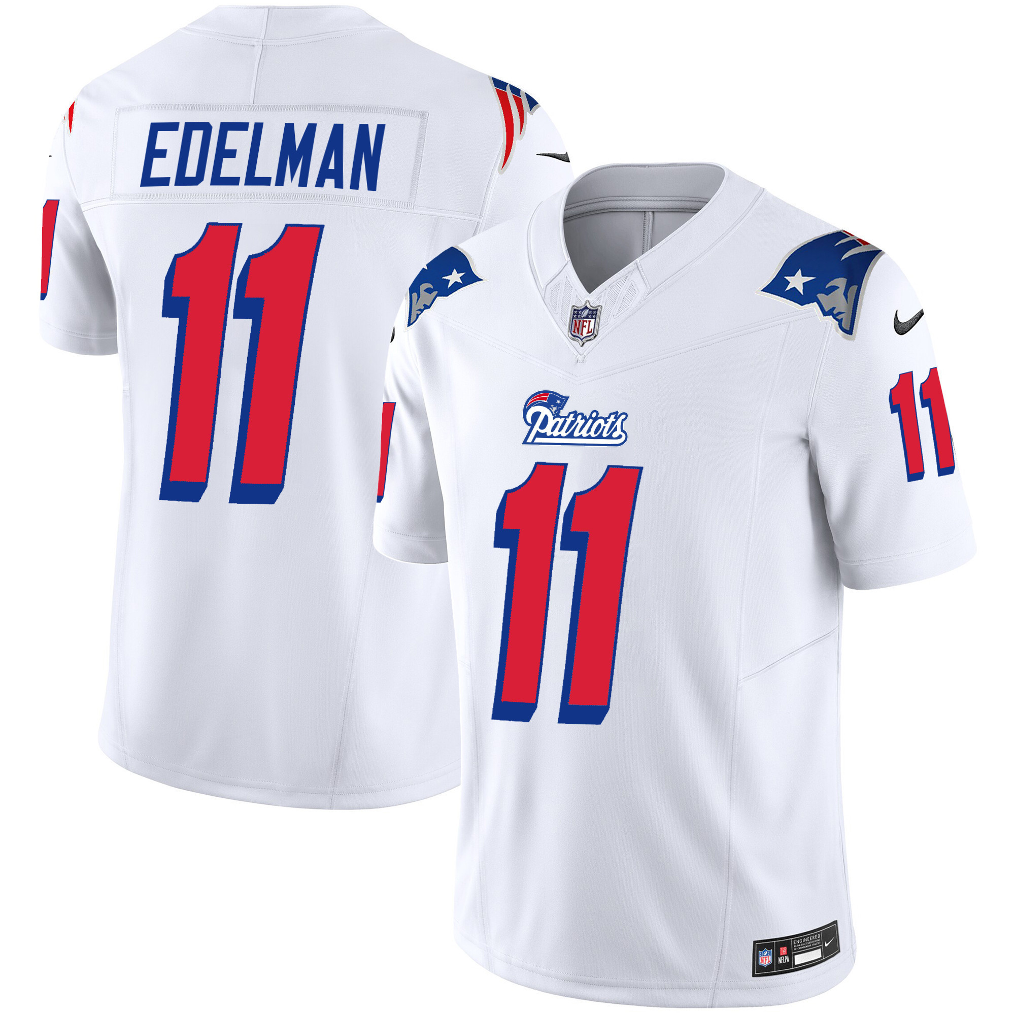 Julian Edelman Youth's New England Patriots 1996 Throwback Limited Vapor White Jersey - All Stitched 