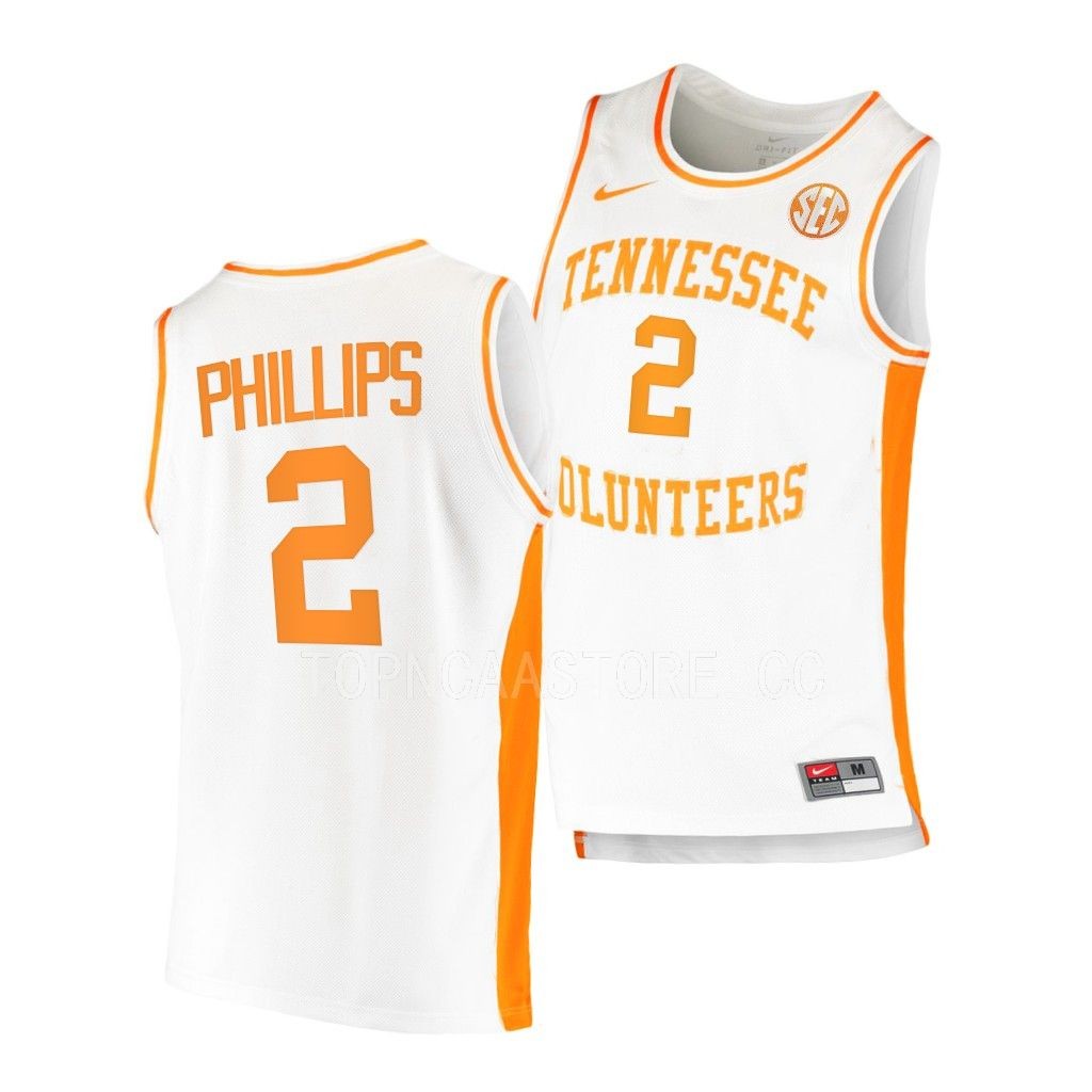 Julian Phillips Tennessee Volunteers #2 College White Jersey