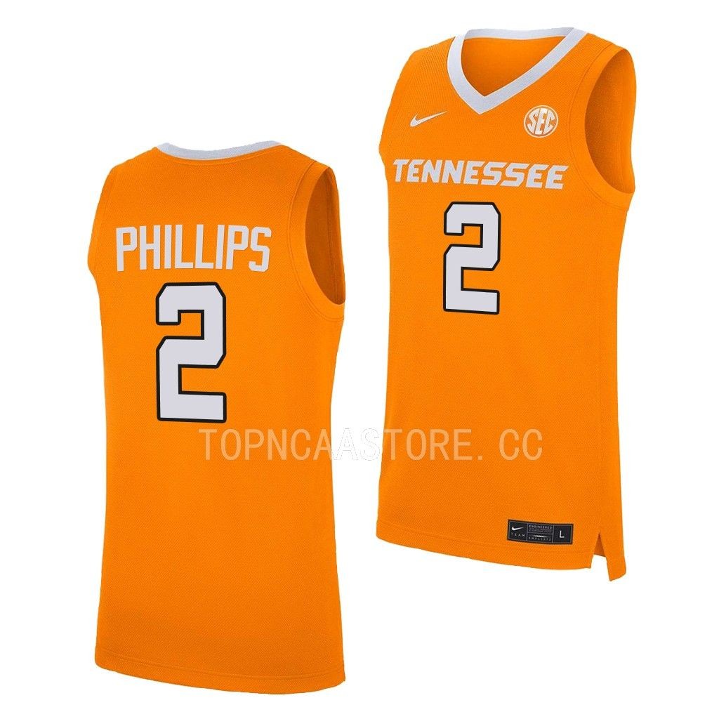 Julian Phillips Tennessee Volunteers #2 Orange Jersey 2022-23