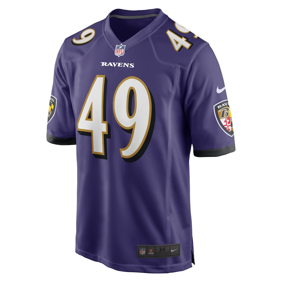 Julian Stanford 49 Baltimore Ravens Home Game Player Stitched Jersey – Purple