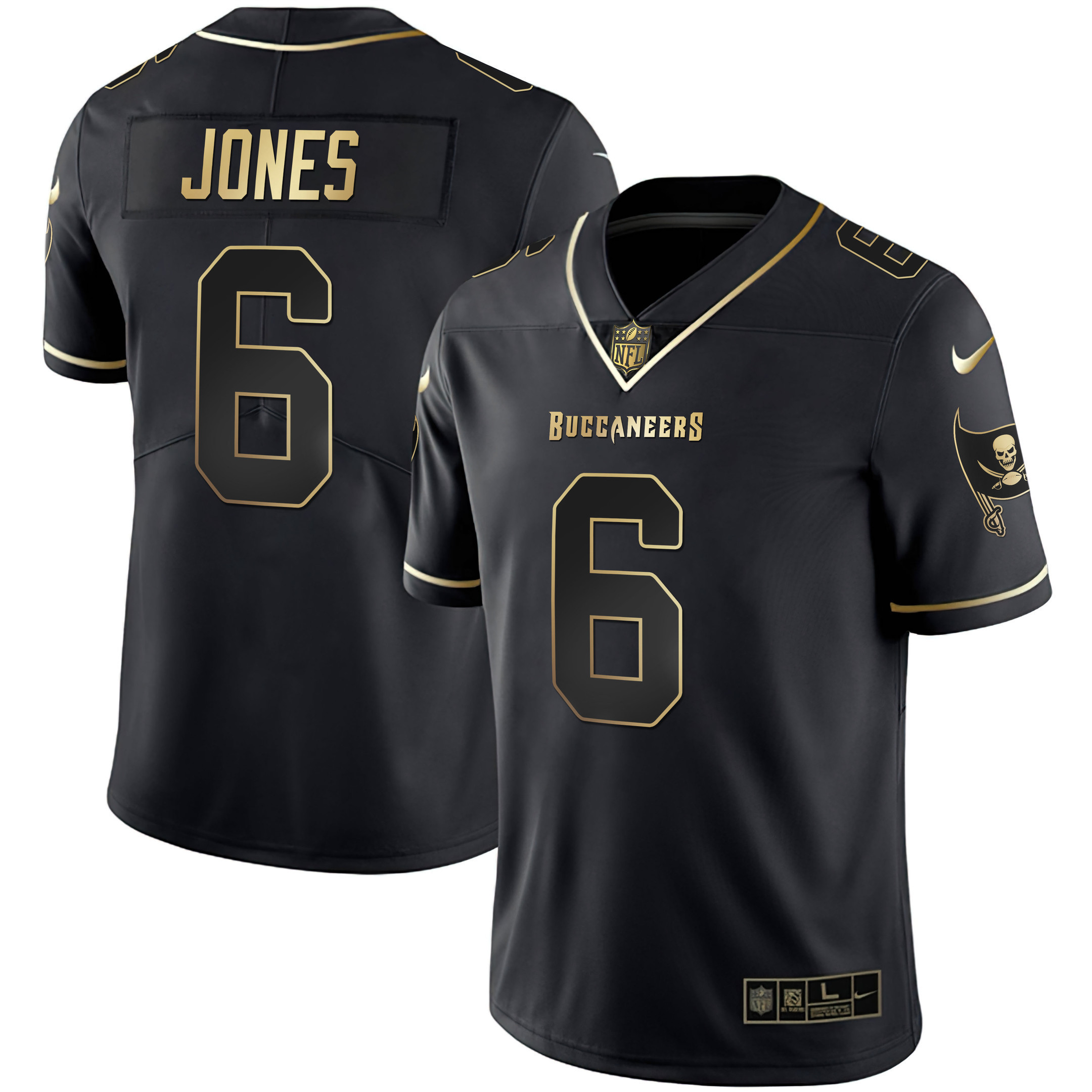 Julio Jones Women's Tampa Bay Buccaneers White Gold & Black Gold Black Gold Jersey - All Stitched 