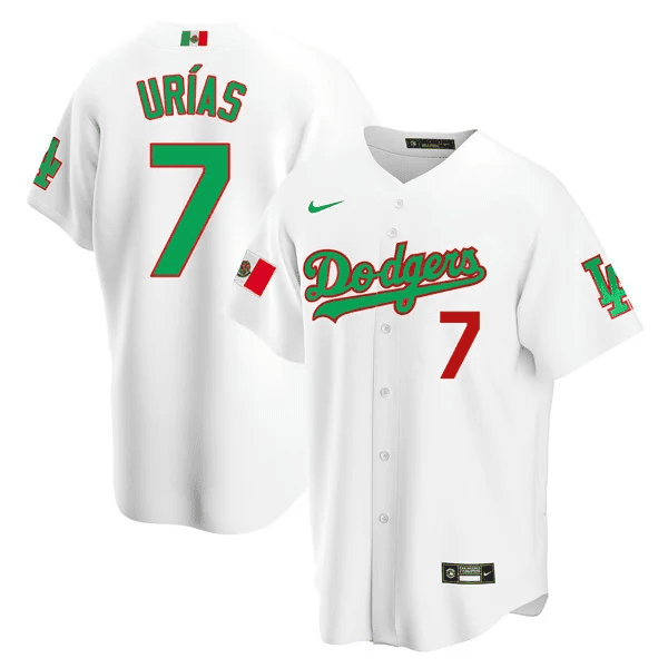 Julio Urías Men's Los Angeles Dodgers Mexican Heritage Mexico White  Jersey - All Stitched